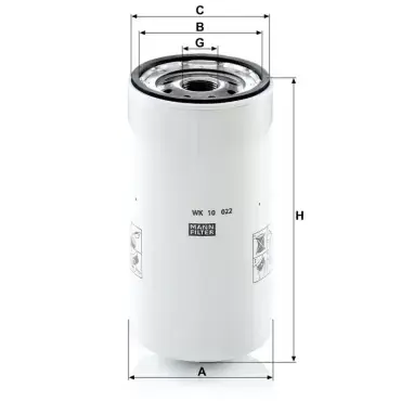 Retur ușor Filtru combustibil WK 10 022 Mann Filter